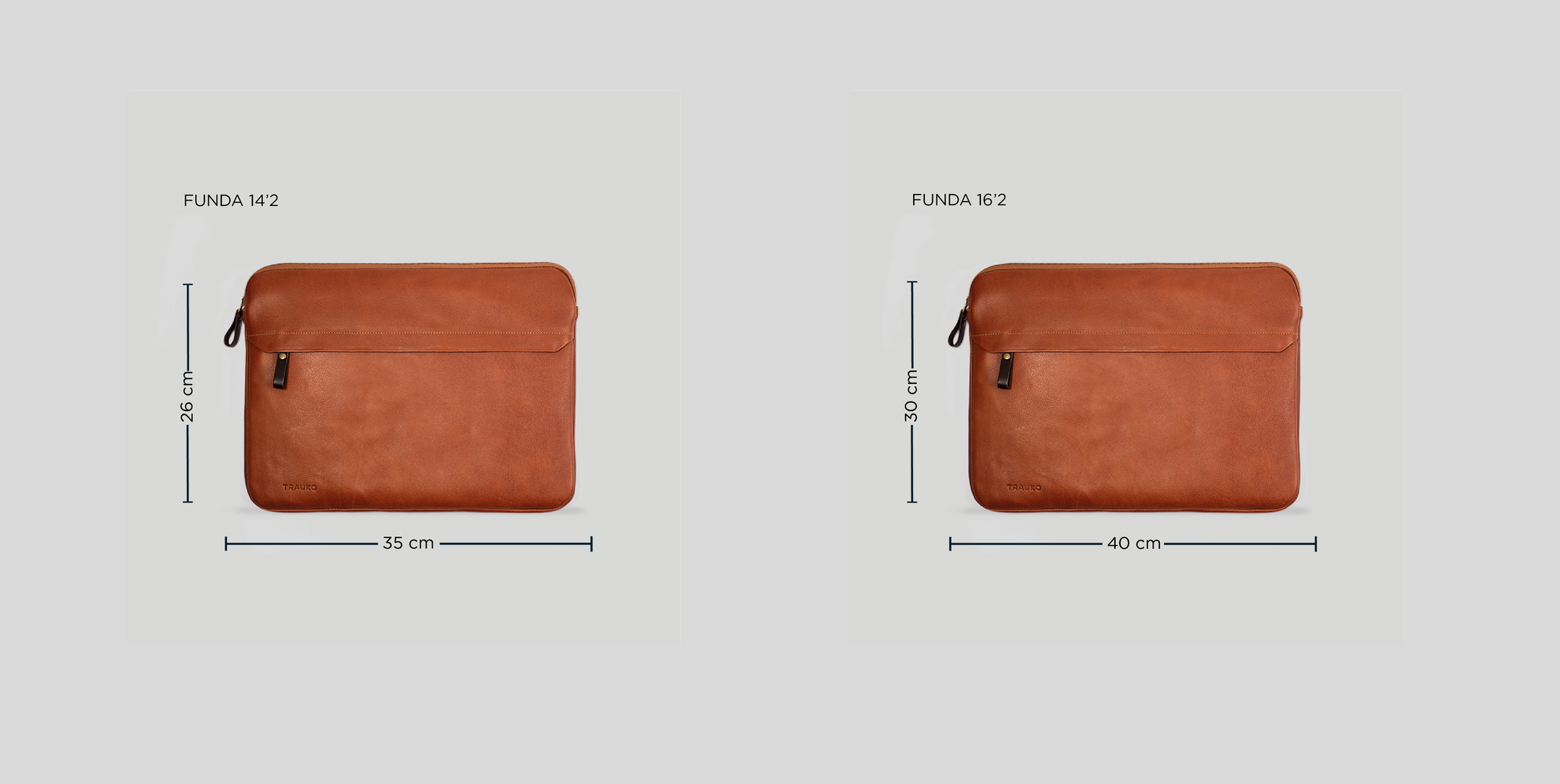Funda Notebook Zagreb Cognac - Trauko