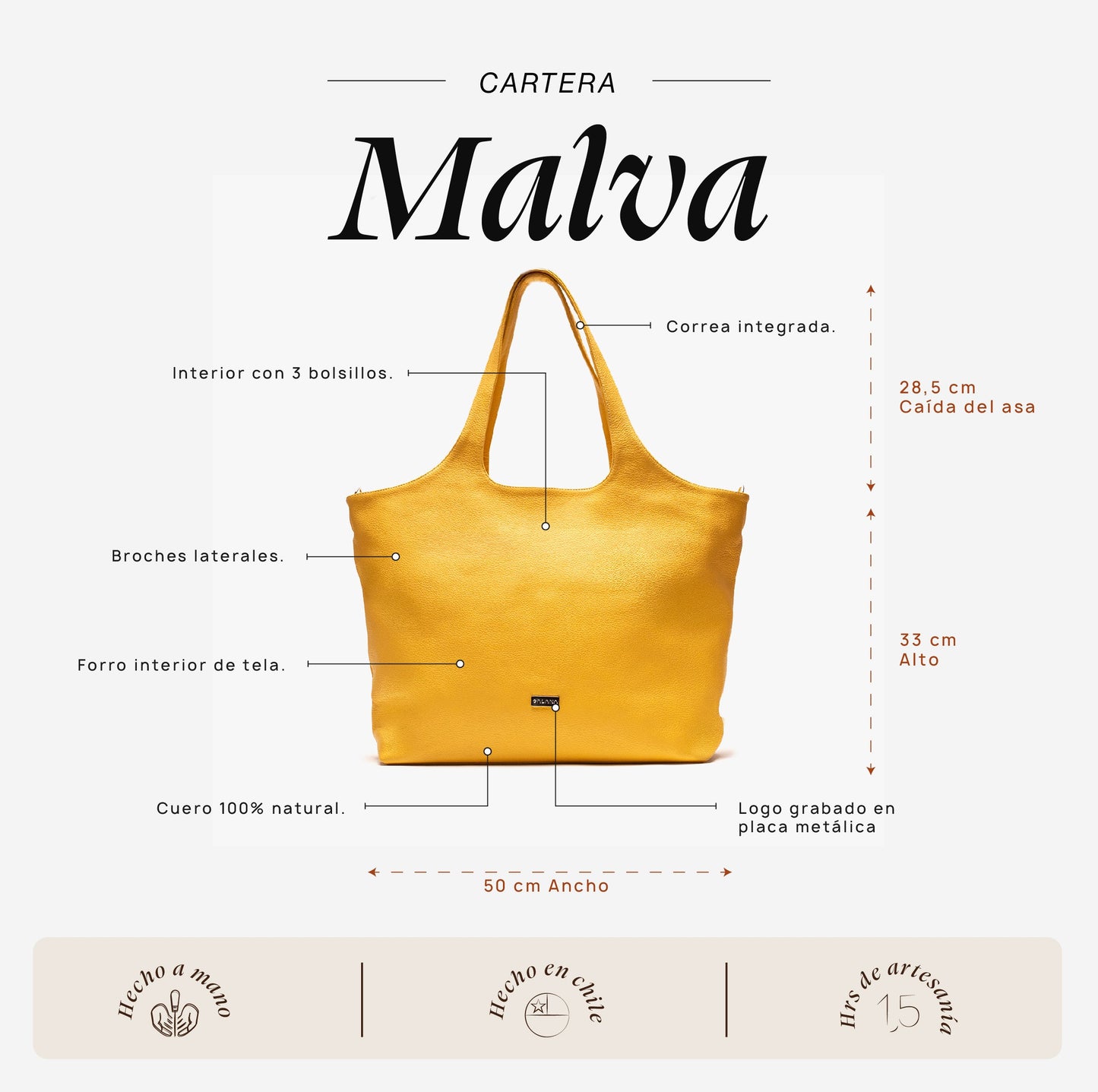 Cartera Malva Amarillo