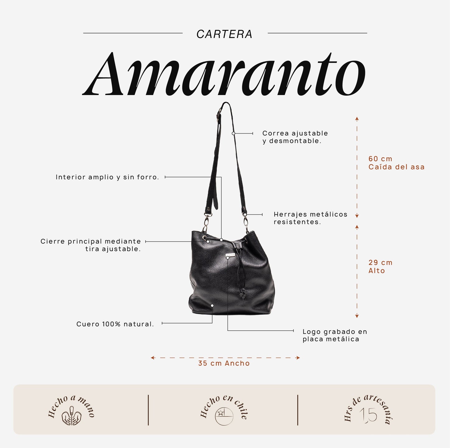Cartera Amaranto Negro