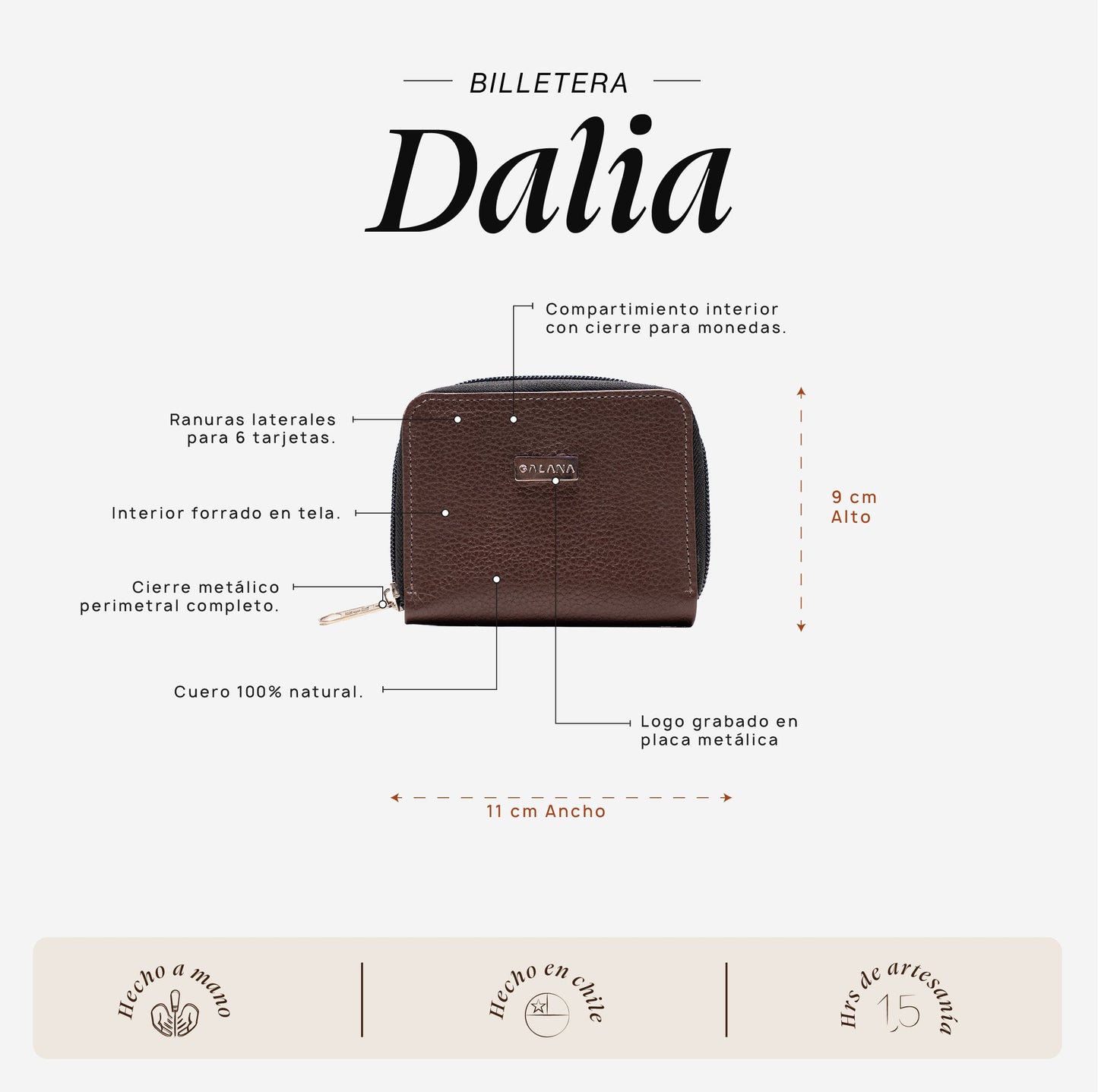 Billetera Dalia Chocolate