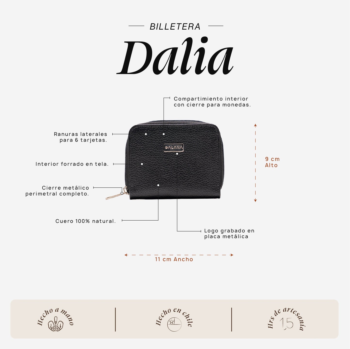 Billetera Dalia Negro