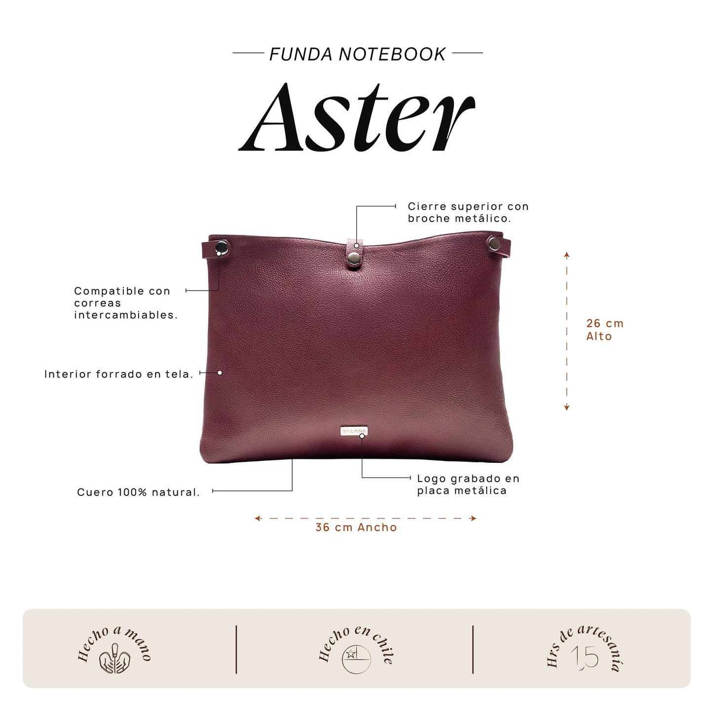 Funda Notebook Aster Cherry