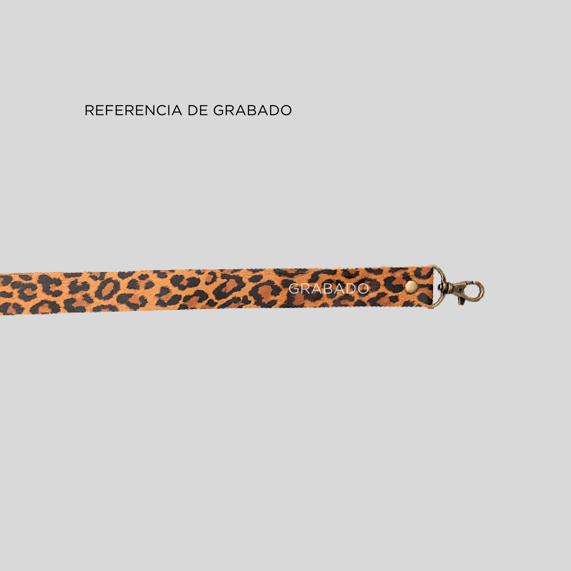Lanyard de Cuero Animal Print - Trauko