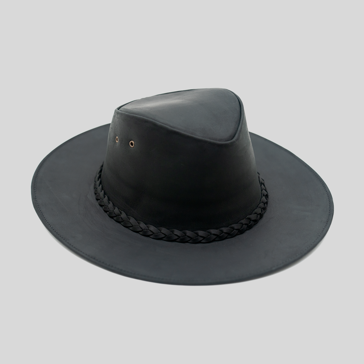 Sombrero Cuero Negro - Trauko