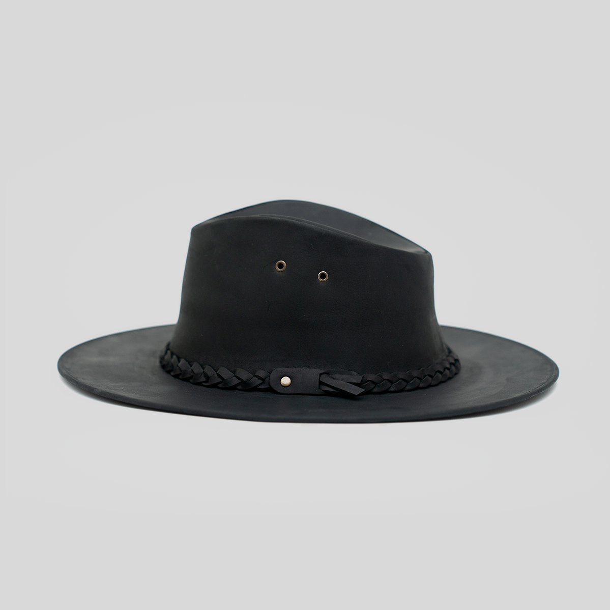 Sombrero Cuero Negro - Trauko