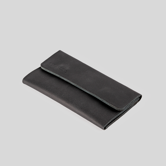 Tabaquera de Cuero Negro - Trauko