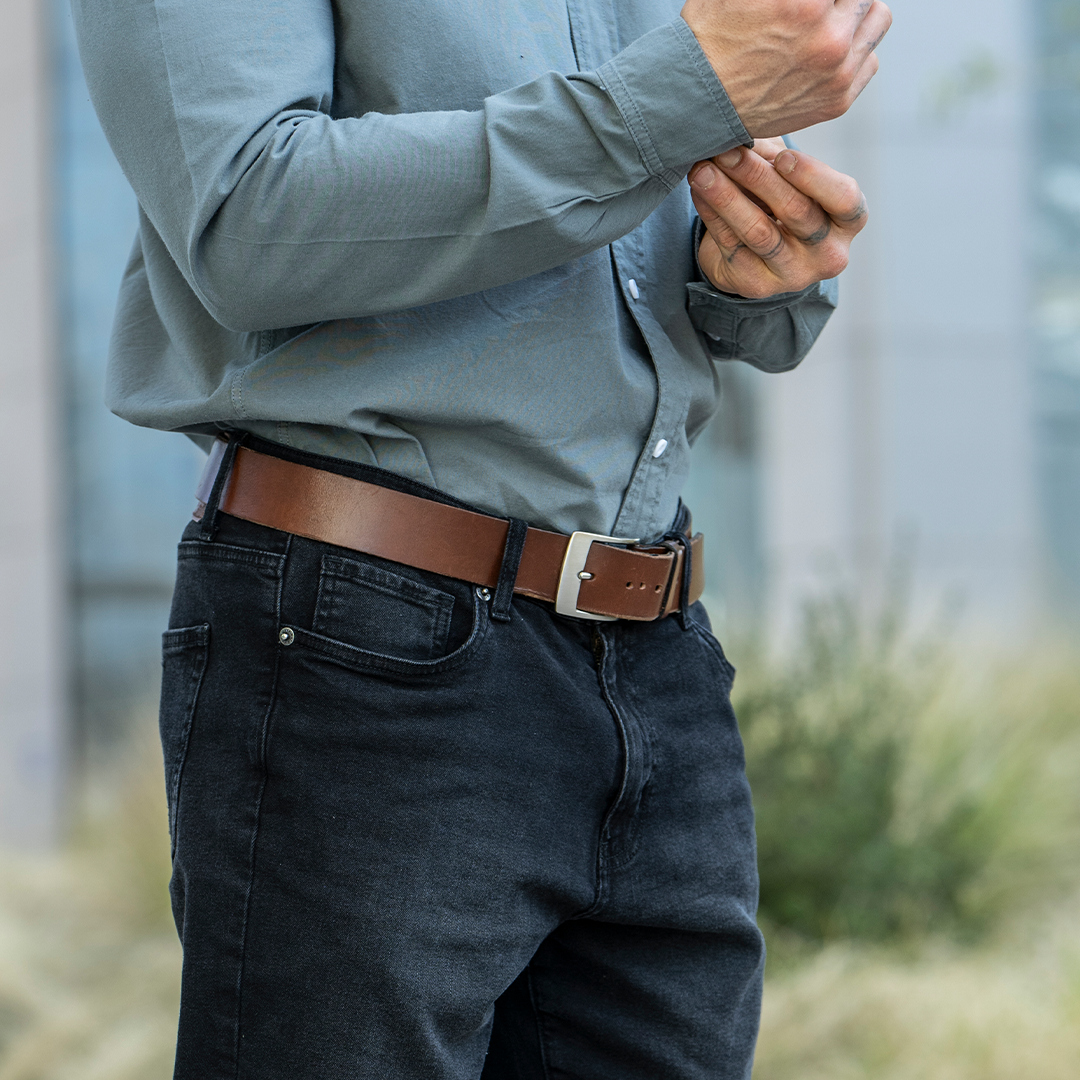 Cinturón Casual Café - Trauko