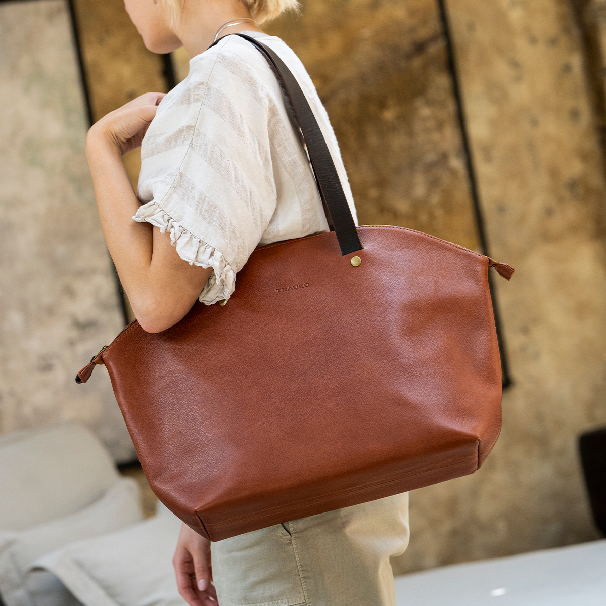 Cartera Capri Cognac - Trauko