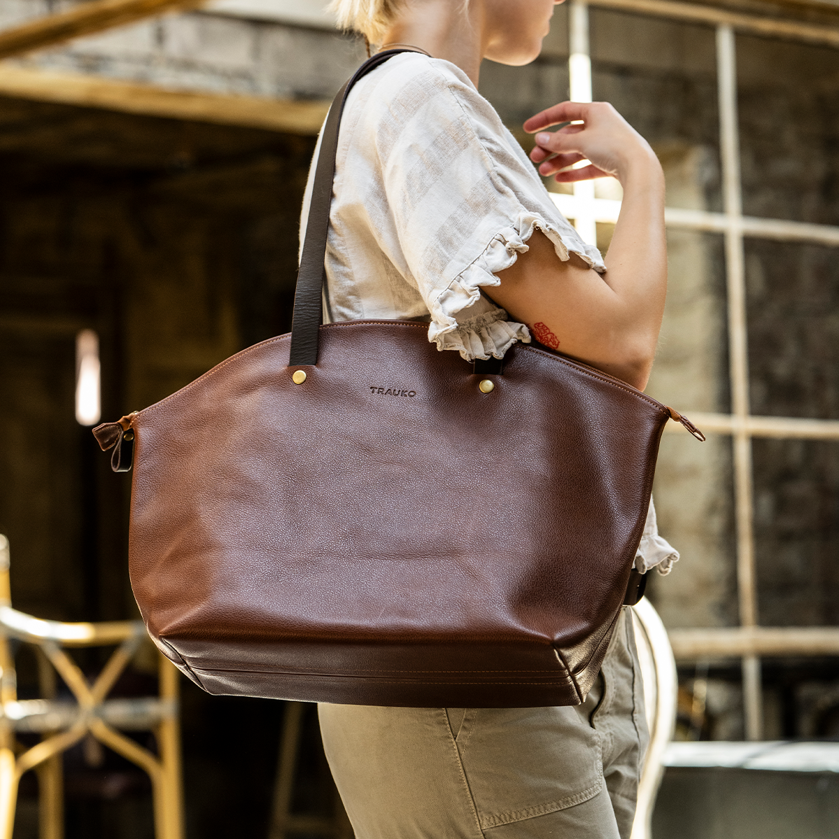 Cartera Capri Castaño - Trauko