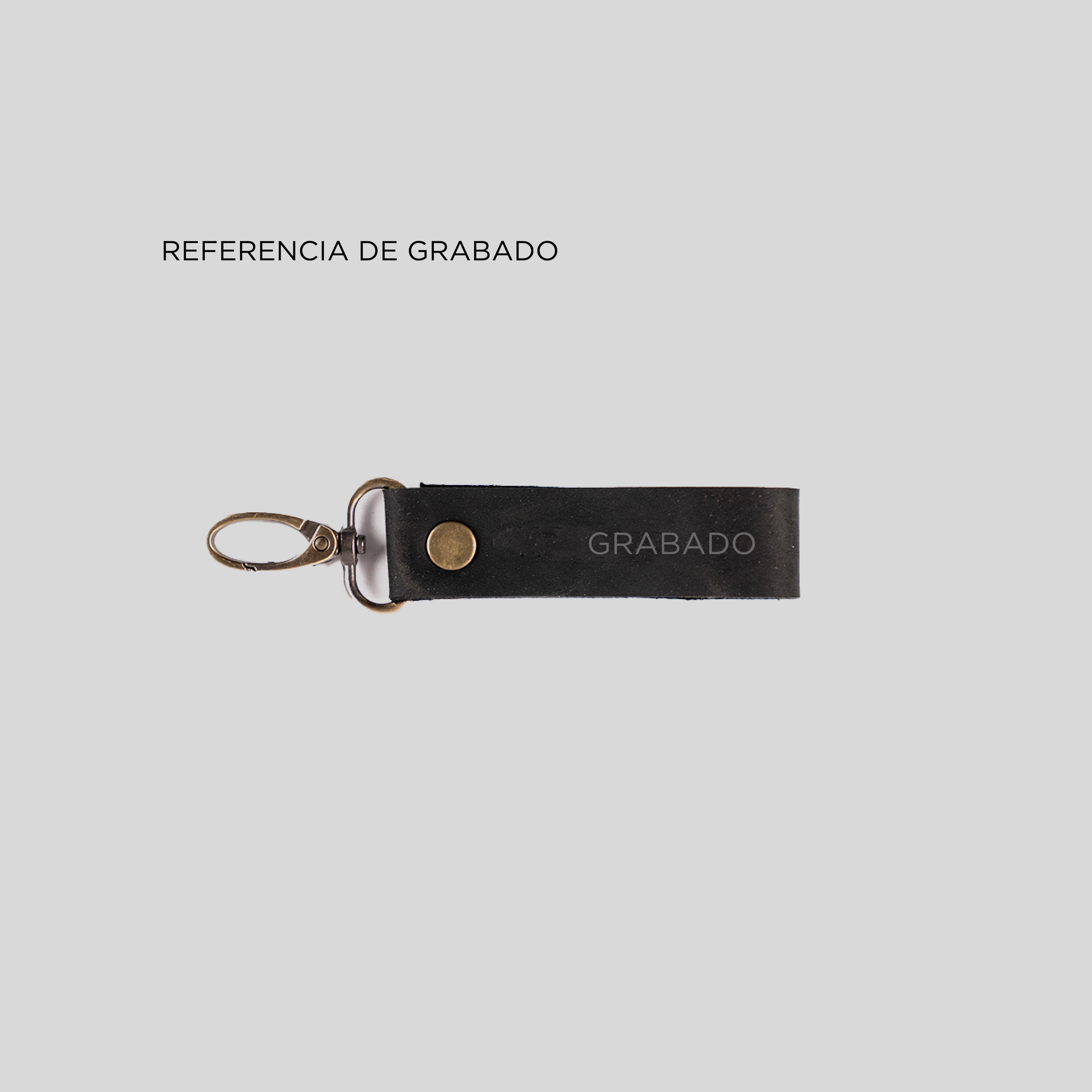 Llavero de Cuero Negro - Trauko