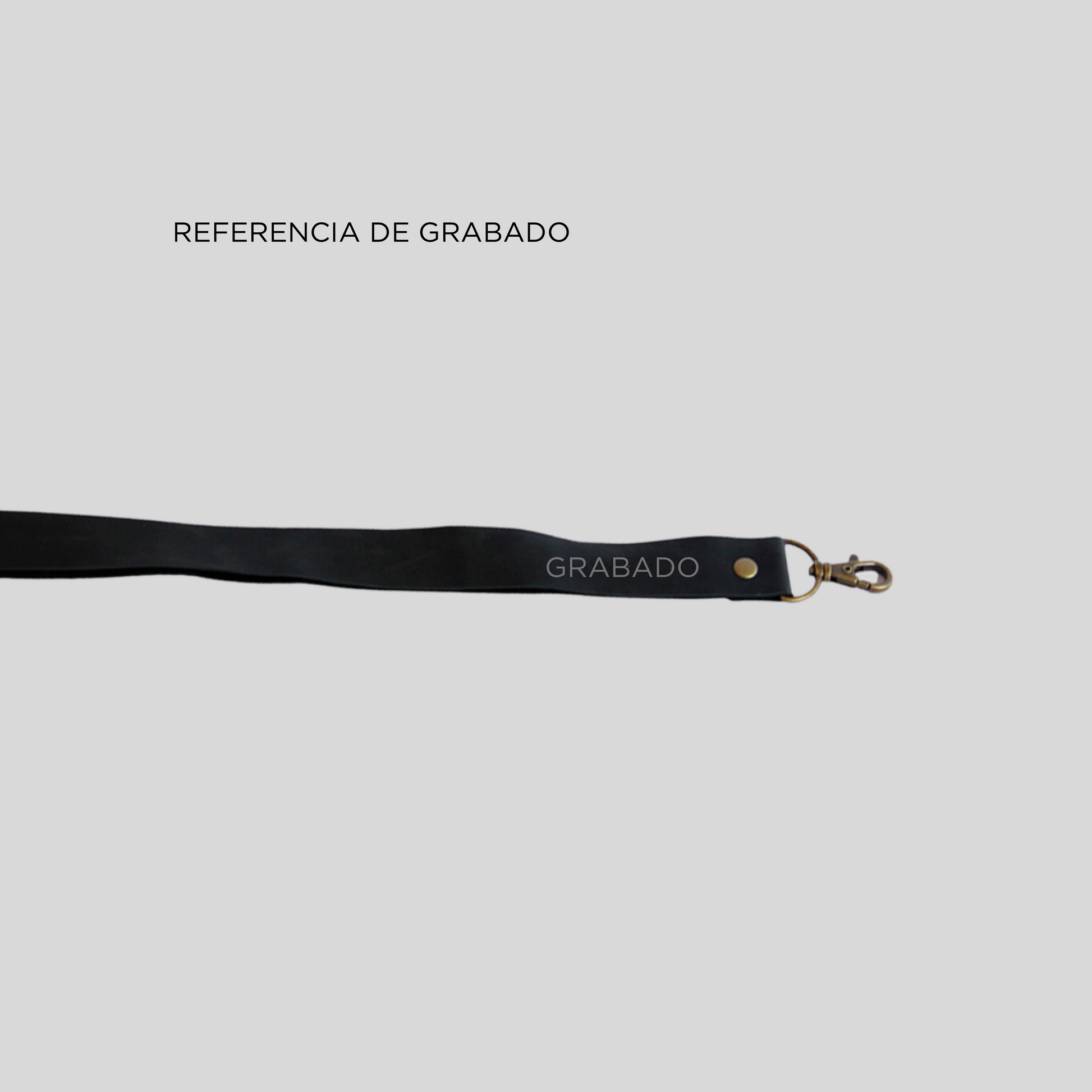 Lanyard de Cuero Negro - Trauko