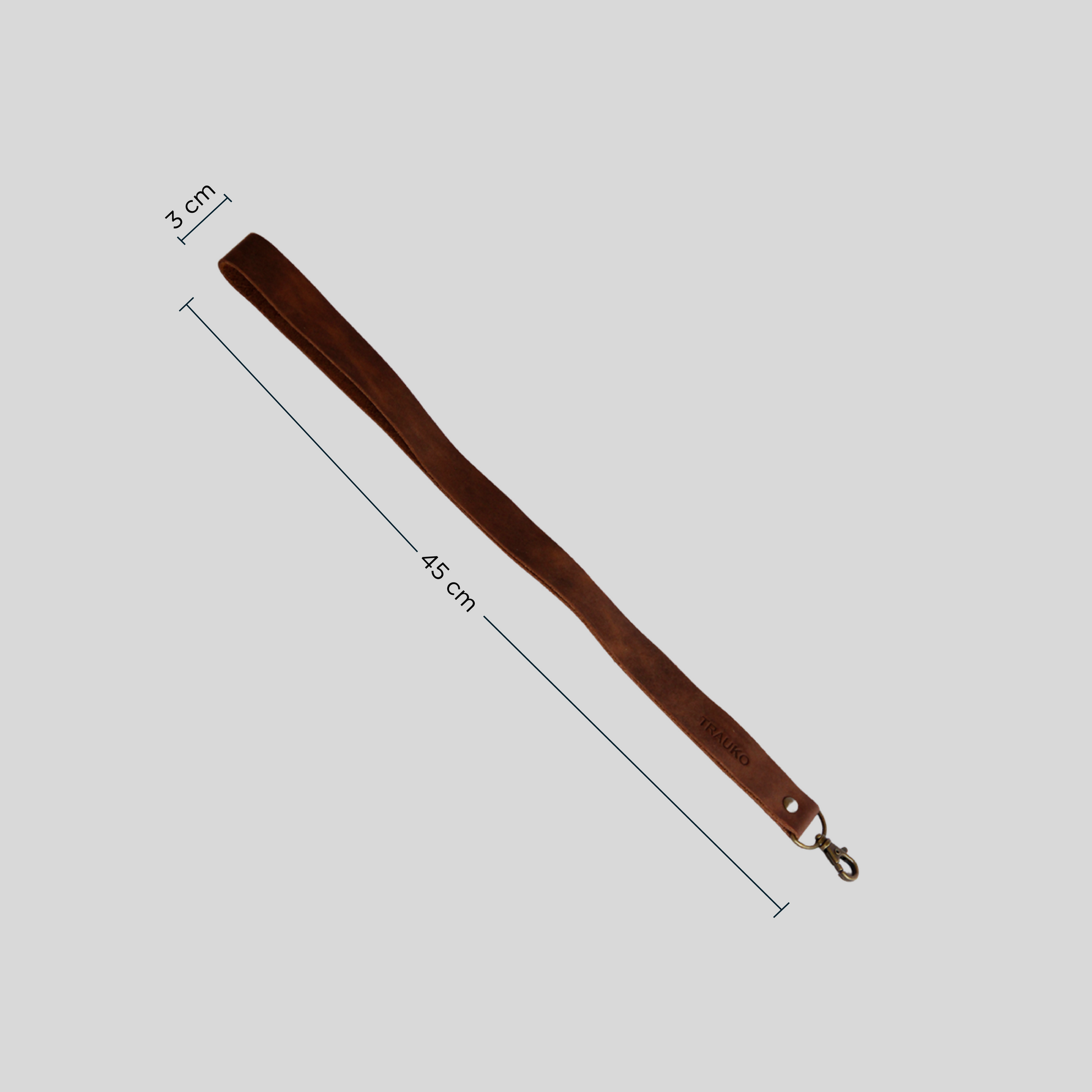 Lanyard de Cuero Café - Trauko