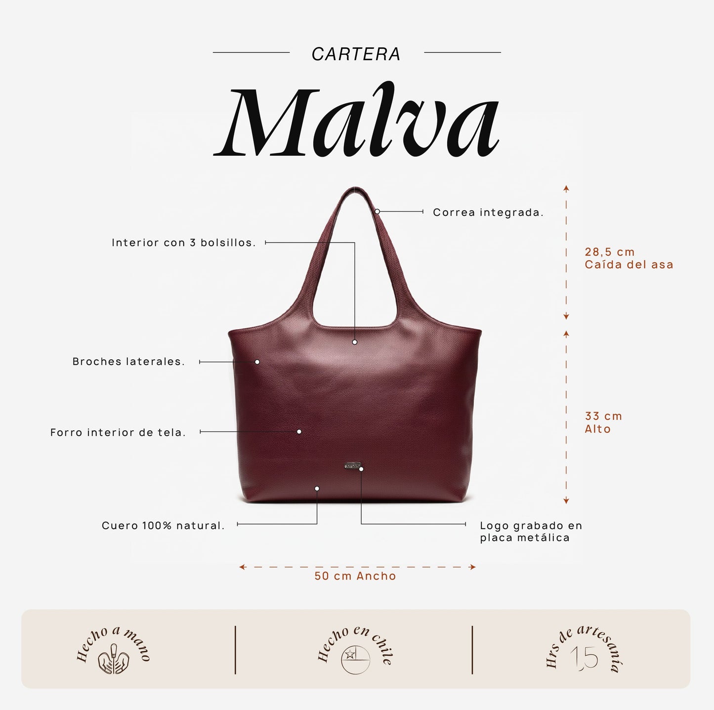 Cartera Malva Cherry