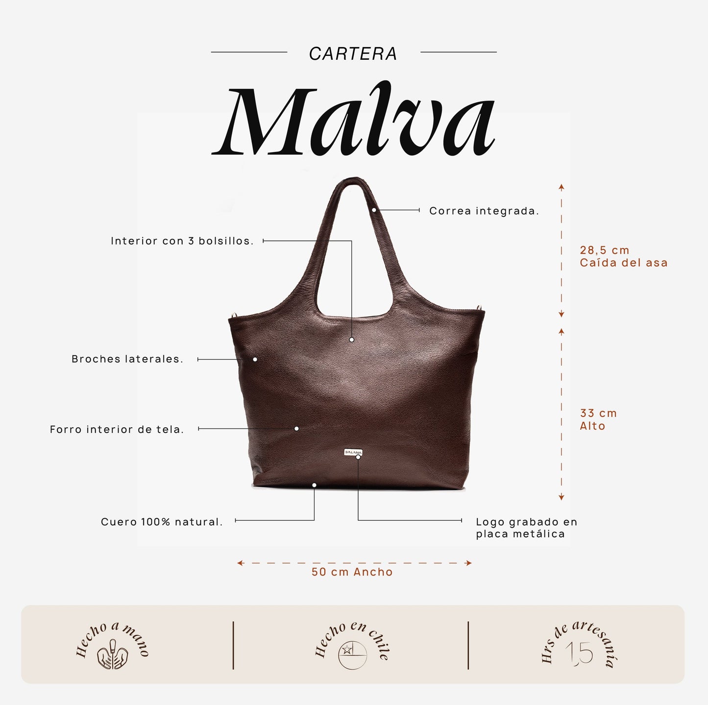 Cartera Malva Chocolate