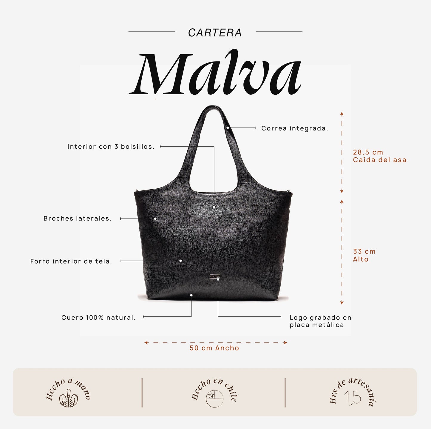 Cartera Malva Negro