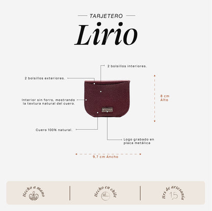 Tarjetero Lirio Cherry