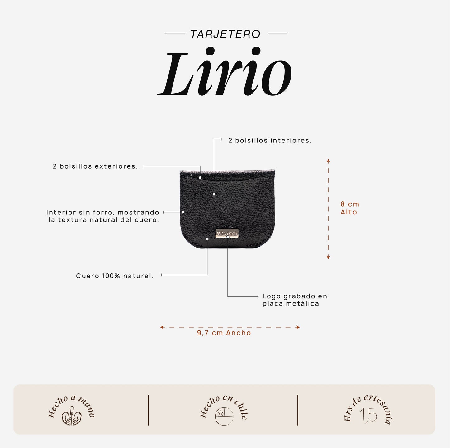 Tarjetero Lirio Negro