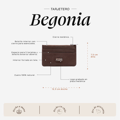 Tarjetero Begonia Chocolate