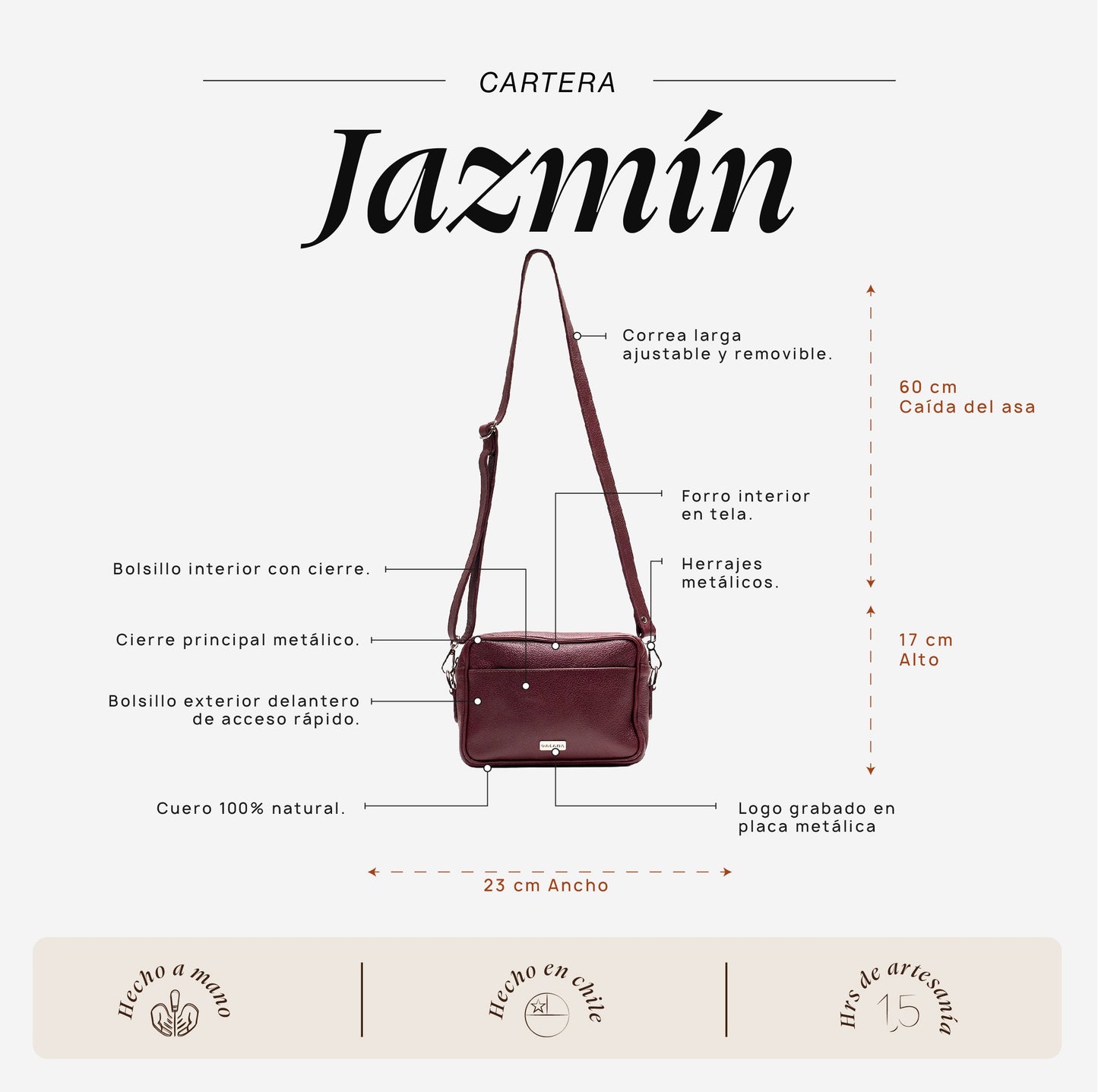 Cartera Jazmín Cherry
