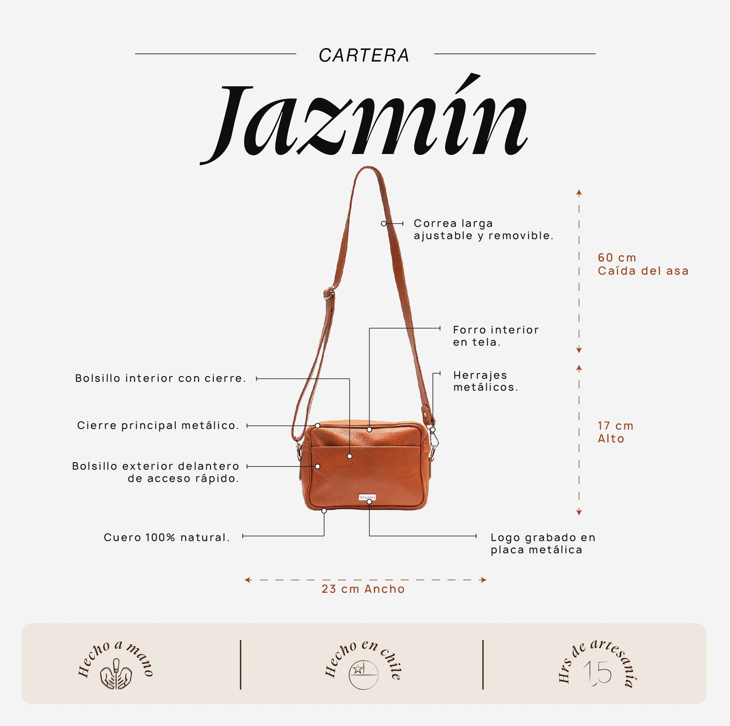 Cartera Jazmín Moca