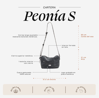 Cartera Peonía S Plomo