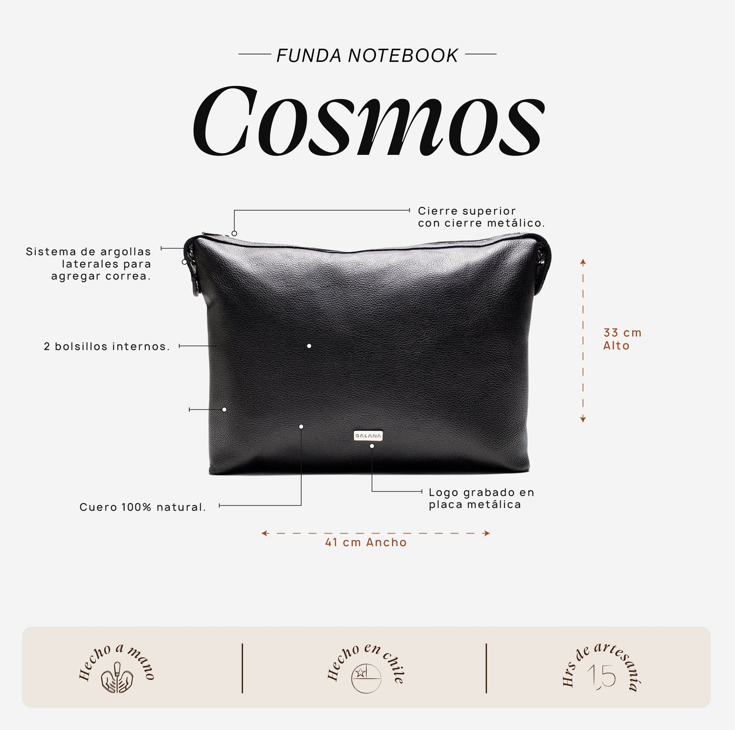 Funda Notebook Cosmos Negro