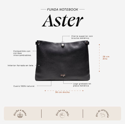 Funda Notebook Aster Negro