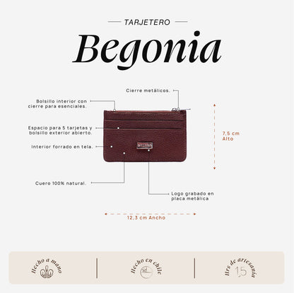 Tarjetero Begonia Cherry