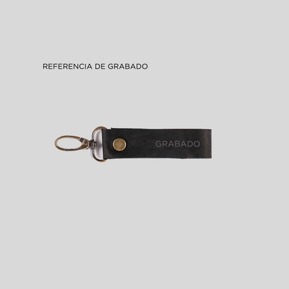 Llavero de Cuero Negro - Trauko